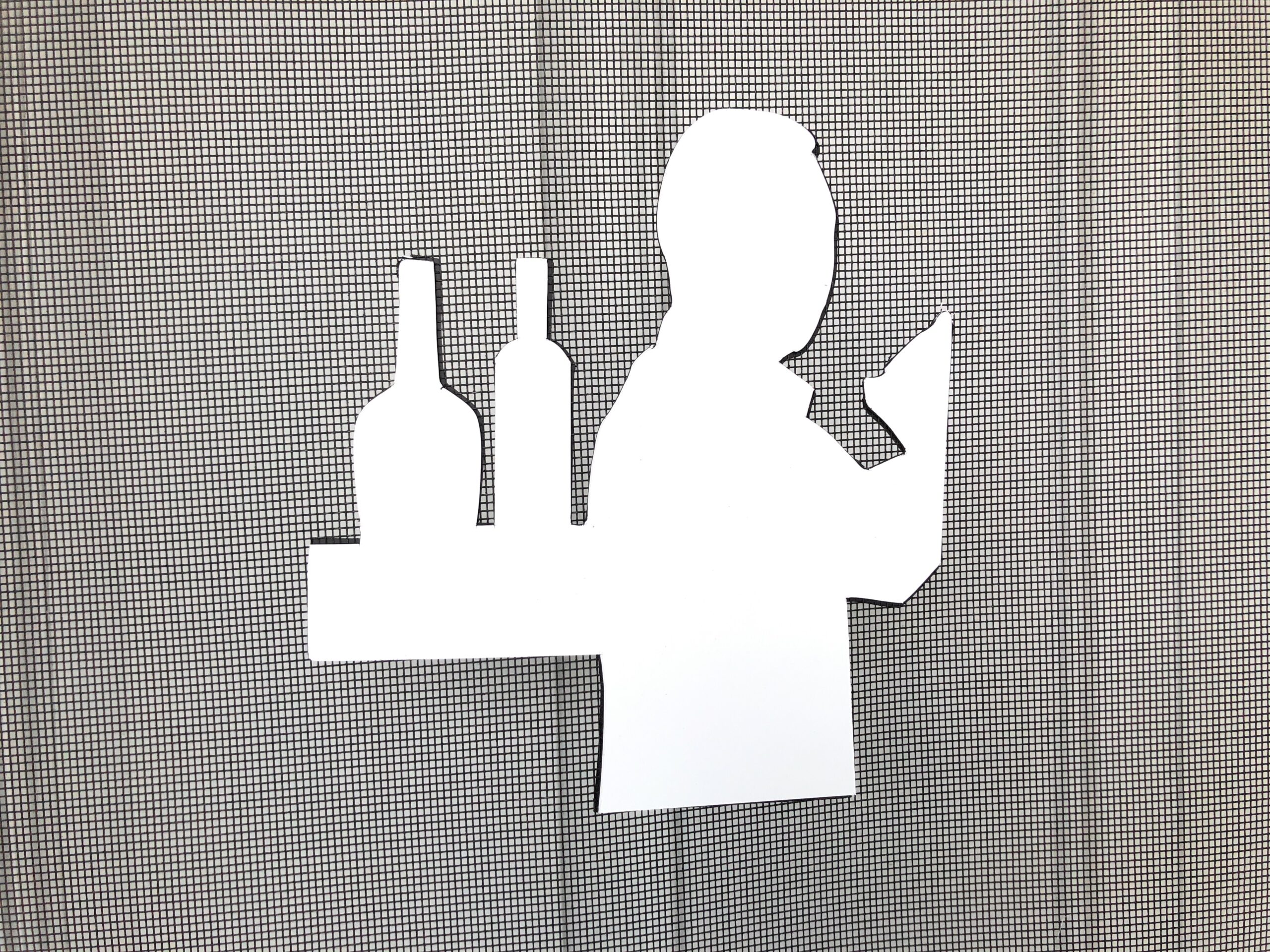 DCentral Bartender Double-Sided Magnetic Screen Décor For Non-Retractable Screens; Multipurpose, Helps to Stop Walking into screens, Covers small tears in Screens, Decorates screen area. Set of Two Magnets. Size 5.5" x 6"