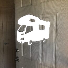 DCentral Camper Double-Sided Magnetic Screen Decor For Non-Retractable Screens; Multipurpose, Helps to Stop Walking into screens, Covers small tears in Screens, Decorates screen area. Set of Two Magnets. Size 5" x 6"