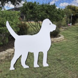 Large Family Dog Double-Sided Magnetic Screen Décor For Non-Retractable Screens; Multipurpose, Helps to Stop Walking into screens, Covers small tears in Screens, Decorates screen area. Set of Two Magnets. Size 6" x 6.5"