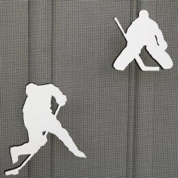 DCentral Hockey Players Screen Magnet Décor, Multipurpose, Double-Sided, Helps to Stop Walking into Screens, Covers Small tears in Screens, Not for roll-up Screens, Size Varies Between 6" and 5"…