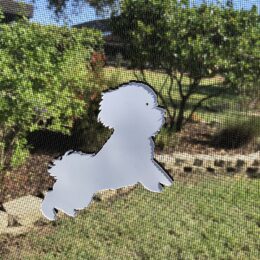 DCentral Bichon Dog Screen Magnet: Double-Sided Décor; For Non-Retractable Screens, Multipurpose, Helps to Stop Walking into screens, Covers small tears in Screens, . Size 4.3" x 6.3"