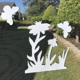 DCentral Butterflies and Flowers Flexible Screen Magnet: Multipurpose, Double-Sided, for Non-Retractable Screens, Helps to Stop Walking into Screens, Size W 6.7" x L 7.4"…