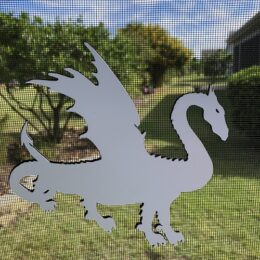 DCentral Dragon Flexible Screen Magnet: Double-Sided Decor; for Non-Retractable Screens, Multipurpose, Helps to Stop Walking into Screens, Covers Small tears in Screens, Size L 5.9" x W 6.5"