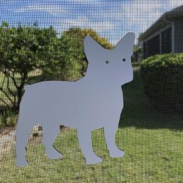 DCentral French Bulldog Flexible Screen Magnet: Double-Sided Décor; For NON-RETRACTABLE Screens, Multipurpose, Helps to Stop Walking into screens, Covers small tears in Screens, . Size 5.3" x 5.5"