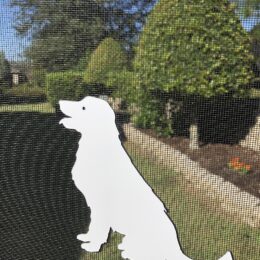 DCentral Golden Retriever Flexible Screen Magnet: Double-Sided. Safety White-Easier to See Day & Night. Decorative. Helps to Stop Walking into Screens, Covers Small Tears in Screens Size 6.2" x 5.2"