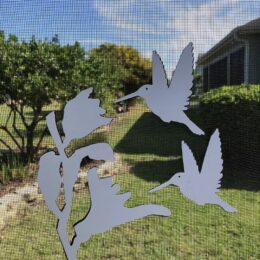 DCentral Hummingbirds and Flower II Flexible Screen Magnet: Multipurpose, Double-Sided, for Non-Retractable Screens, Helps to Stop Walking into Screens, for Non-Retractable Screens, Size W 7" x L 8"