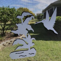 DCentral Hummingbird and Flowers Screen Magnet: Multipurpose, Double-Sided, For Non-Retractable Screens, Helps to Stop Walking into screens, For Non-Retractable Screens, Size W 7" x L 8"