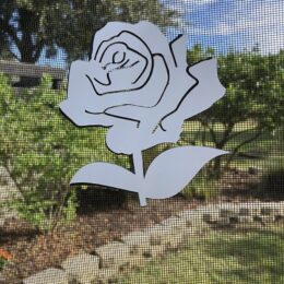 DCentral A Rose Double-Sided Magnetic Screen Décor For Non-Retractable Screens; Multipurpose, Helps to Stop Walking into screens, Covers small tears in Screens, Decorates screen area. Set of Two Magnets. Size 5″ x 5″