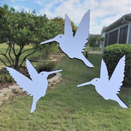 DCentral Three Hummingbirds Flexible Screen Magnet: Multipurpose, Double-Sided, for Non-Retractable Screens, Helps to Stop Walking into Screens, Size W 4.4" x L 4.5" ea