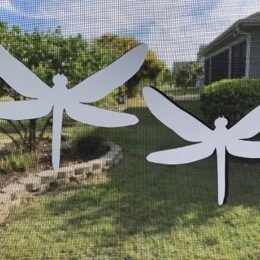 DCentral Two Dragonflies Flexible Screen Magnets Decor; Multipurpose, Double-Sided, for Non-Retractable Screens, Helps to Stop Walking into Screens, Size W 6" x L 5"…