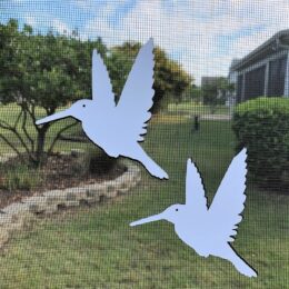 DCentral Two Hummingbirds Flexible Screen Magnets Multipurpose, Double-Sided, for Non-Retractable Screens, Helps to Stop Walking into Screens, Size W 4.4" x L 4.5" ea