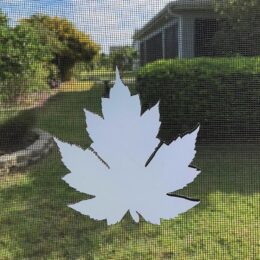 DCentral Maple Leaf Flexible Screen Magnet Double-Sided Décor; Multipurpose, for Non-Retractable Screens, Helps to Stop Walking into Screens, Covers Small tears in Screens, Size 4.8" x 5.1"…