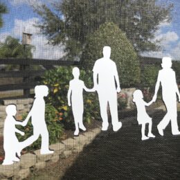 DCentral The Family Flexible Screen Magnet Décor; Double-Sided, for Non-Retractable Screens, Helps to Stop Walking into Screens, Covers Small tears in Screens, Sizes W 9.7" x 5"