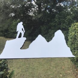 DCentral Hiking Flexible Screen Magnet Décor; Double-Sided, for Non-Retractable Screens, Helps to Stop Walking into Screens, Covers Small tears in Screens, Sizes W 8.2" x 3.8"