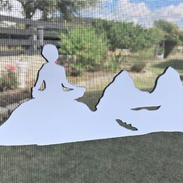 DCentral Meditation Flexible Screen Magnet Décor; Double-Sided, for Non-Retractable Screens, Helps to Stop Walking into Screens, Covers Small tears in Screens, Sizes W 9.5"x 7.6"