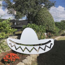 DCentral Sombrero Flexible Screen Magnet Décor; Double-Sided, for Non-Retractable Screens, Helps to Stop Walking into Screens, Covers Small tears in Screens, Sizes W 7.7" x 4.3"