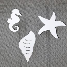 DCentral® Beach Collection Flexible Safety Screen Magnets: Double-Sided. Bright White-Easier to See Day & Night. Decorative. Helps to Stop Walking into Screens, Size W 7.3" x L4.6"