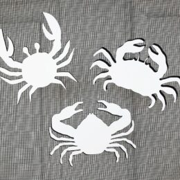 DCentral® Three Crabs Flexible Safety Screen Magnets: Double-Sided. Bright White-Easier to See Day & Night. Decorative. Helps to Stop Walking into Screens, Avg Sizes: 5" x 4"