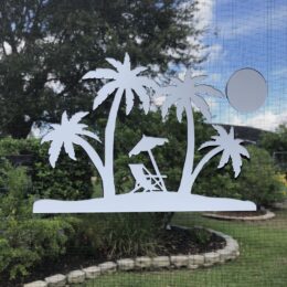 DCentral® Beach Scene Flexible Safety Screen Magnets: Double-Sided. Bright White-Easier to See Day & Night. Decorative. Helps to Stop Walking into Screens, Size W 9.5" x L 7"