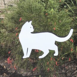 DCentral® FAMILY CAT Flexible Safety Screen Magnets: Double-Sided. Bright White-Easier to See Day & Night. Decorative. Helps to Stop Walking into Screens, Size W 7.25" x L 5"