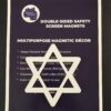 DCentral® STAR OF DAVID Flexible Safety Screen Magnets: Double-Sided. Bright White-Easier to See Day & Night. Decorative. Helps to Stop Walking into Screens, Size W 4.5" x L 5.25" - Image 4
