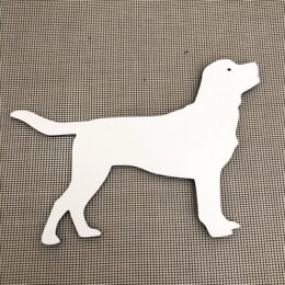 DCentral® Labrador II Flexible Safety Screen Magnets: Double-Sided. Bright White-Easier to See Day & Night. Decorative. Helps to Stop Walking into Screens, Size W 6.25" x L 4.5"