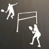 DCentral® Tennis Match Flexible Safety Screen Magnets: Double-Sided. Bright White-Easier to See Day & Night. Decorative. Helps to Stop Walking into Screens, Size W 8" x L 9" - Image 2