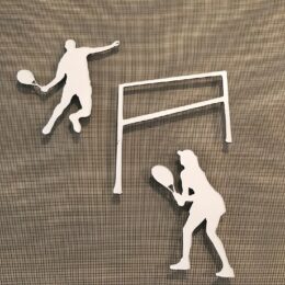 DCentral® Tennis Match Flexible Safety Screen Magnets: Double-Sided. Bright White-Easier to See Day & Night. Decorative. Helps to Stop Walking into Screens, Size W 8" x L 9"