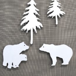 DCentral® Bear Family Flexible Safety Screen Magnets: Double-Sided. Bright White-Easier to See Day & Night. Decorative. Helps to Stop Walking into Screens, Size W 10" x L 10"