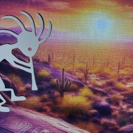 DCentral® KOKOPELLI Flexible Vinyl Safety Screen Magnets: Double-Sided. White-Easier to See Day & Night. Decorative. Helps Stop Walking into Screens, for Non-RETRACTABLES, Size W 3.75" x L 6.5"