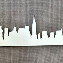 DCentral® NY SKYLINE Flexible Vinyl Safety Screen Magnets: Double-Sided. White-Easier to See Day & Night. Decorative. Helps Stop Walking into Screens, for Non-RETRACTABLES, Size W 9 x L 4"