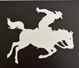 DCentral® Rodeo Flexible Vinyl Safety Screen Magnets: Double-Sided. White-Easier to See Day & Night. Decorative. Helps Stop Walking into Screens, for Non-RETRACTABLES, Size W 16.5" x L 7.5" - Image 3